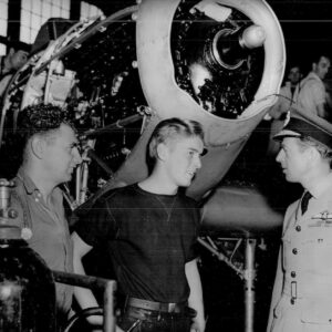 175123 Duke Of Kent Stops To Talk To Two Employees Of The Canadian Car And Foundry Co Hurricane Production Line August 1, 1941
