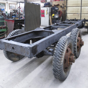 Vehicle chassis prior to sandblasting