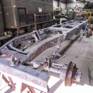 The sandblasted truck chassis