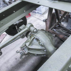 The rear axle following the reinstallation of the freshly-overhauled differential unit