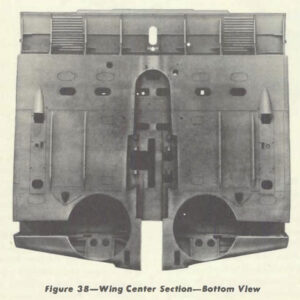 A lower side view of what a factory-fresh SBD wing center section should look like, as revealed on p.59 of the Dauntless Erection & Maintenance Manual.